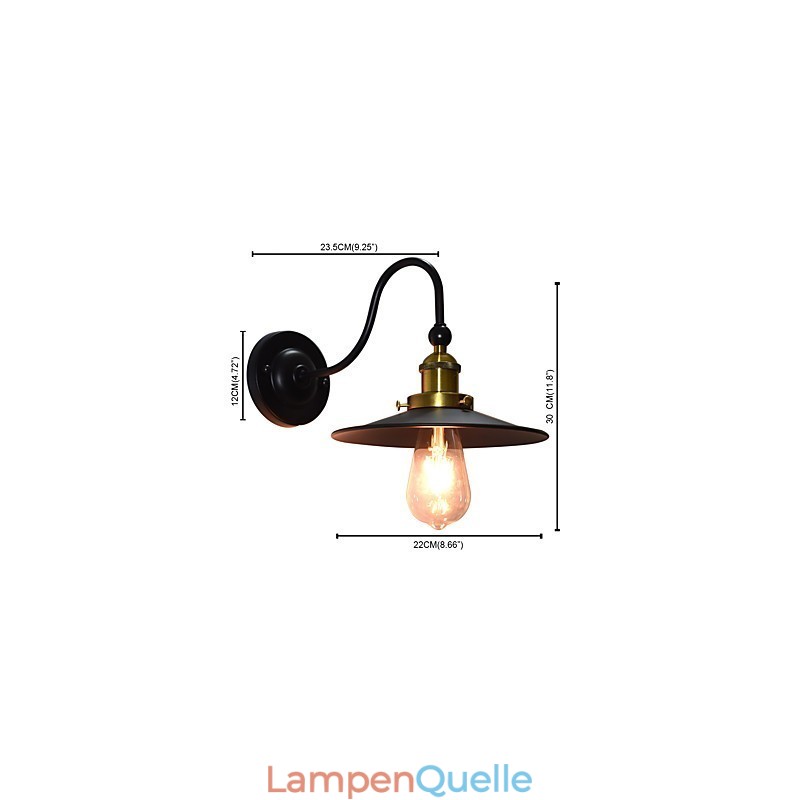 Wandleuchte Wandleuchten Wand Eisen Wandlampe dumme schwarze Lichtschwertlampe an der Wand