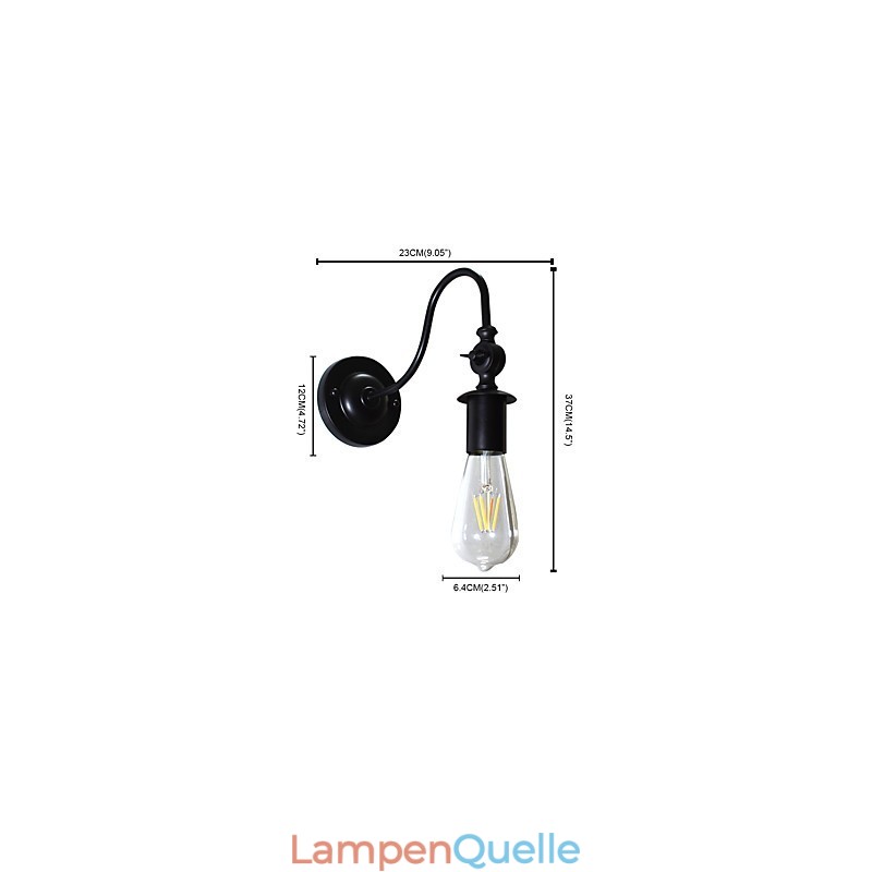 Light Buzz Wand Eisen Wandlampe Dumme schwarze Lichtschwertlampe an der Wand