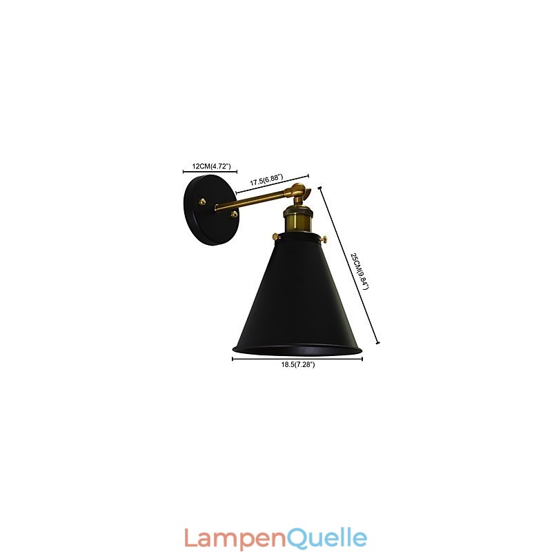 Light Buzz Paint Einzelwand Eisen Wandleuchte Dumme schwarze Lichtschwertlampe an der Wand