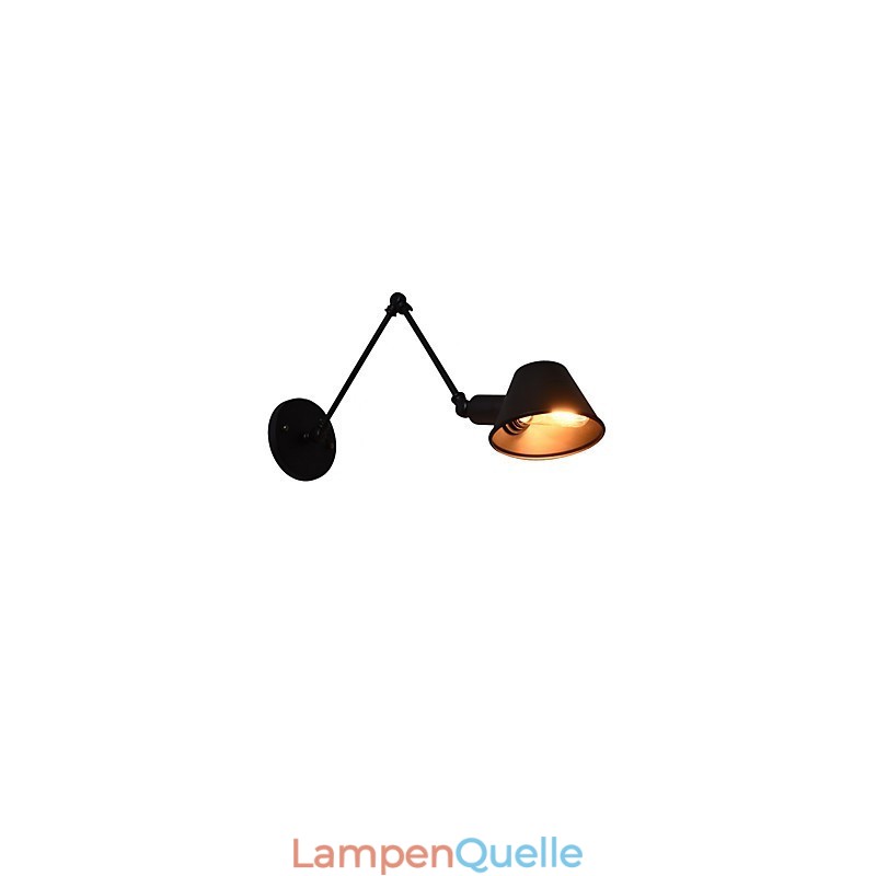 Wandleuchte Wandleuchten Wand Eisen Wandlampe dumm schwarz Lichtschwert Lampe an der Wand