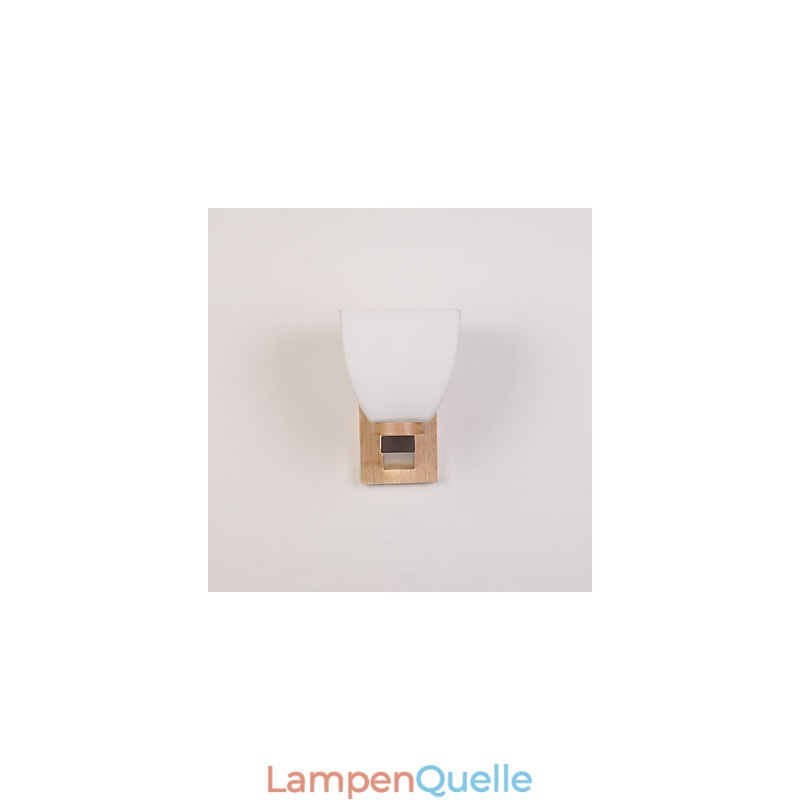 Einfache Wandlampe, Nachttischlampe mit Glasschirm und Massivholz für Schlafzimmer, Kommode, Wohnzimmer, Babyzimmer, Studentenwohnheim, Couchtisch, Bücherregal