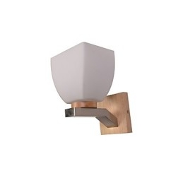 Einfache Wandlampe, Nachttischlampe mit Glasschirm und Massivholz für Schlafzimmer, Kommode, Wohnzimmer, Babyzimmer, Studentenwohnheim, Couchtisch, Bücherregal