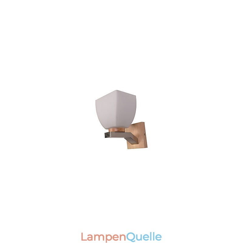 Einfache Wandlampe, Nachttischlampe mit Glasschirm und Massivholz für Schlafzimmer, Kommode, Wohnzimmer, Babyzimmer, Studentenwohnheim, Couchtisch, Bücherregal