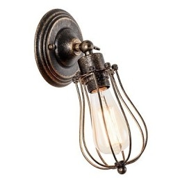 Vintage Wandleuchte Industrielle Wandleuchte Schwarz Metall Draht Käfig Wandleuchte