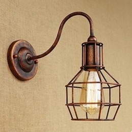 Iron Art Langarm Nostalgischer und kreativer Retro-Charakter Rostfarbe Arbeitszimmer Wohnzimmer Kopf der amerikanischen Wandlampe