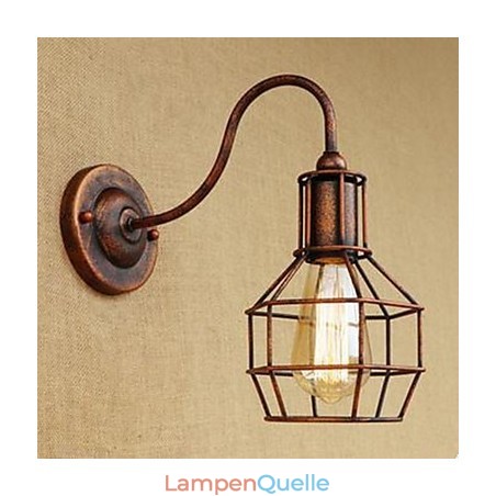 Iron Art Langarm Nostalgischer und kreativer Retro-Charakter Rostfarbe Arbeitszimmer Wohnzimmer Kopf der amerikanischen Wandlampe Iron Art Langarm Nostalgischer und kreativer Retro-Charakter Rostfarbe Arbeitszimmer Wohnzimmer Kopf der amerikanischen Wandlampe