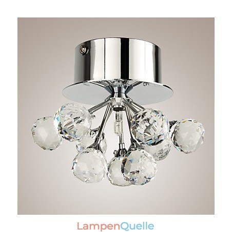 Modern Contemporary Crystal Mini Style Chrome Metal Flush Mount Modern Contemporary Crystal Mini Style Chrome Metal Flush Mount