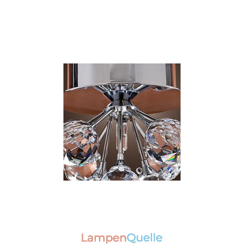 Modern Contemporary Crystal Mini Style Chrome Metal Flush Mount