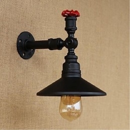 Rustikale Lodge Malerei Funktion für Ambient Light Wandleuchten Wandleuchte Schwarz