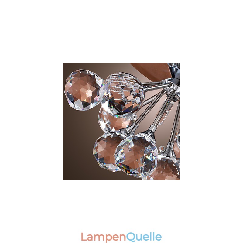 Modern Contemporary Crystal Mini Style Chrome Metal Flush Mount