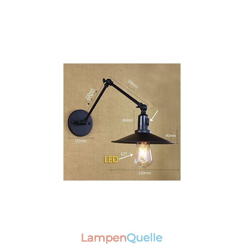 Rustikale Lodge-Malerei für Mini-Stil Schwenkarm-Downlight-Wandleuchten