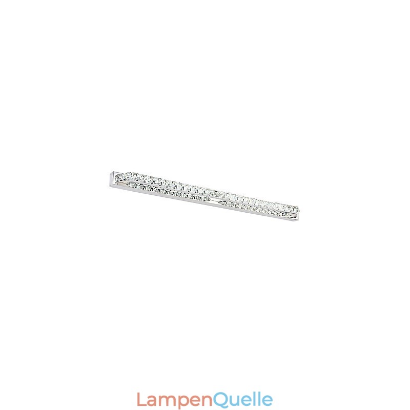 Lange hochwertige Spiegellampe Badleuchte Metall und Kristall Wandleuchte