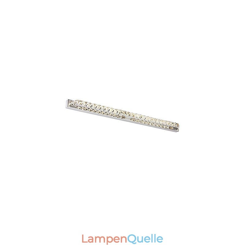 Lange hochwertige Spiegellampe Badleuchte Metall und Kristall Wandleuchte