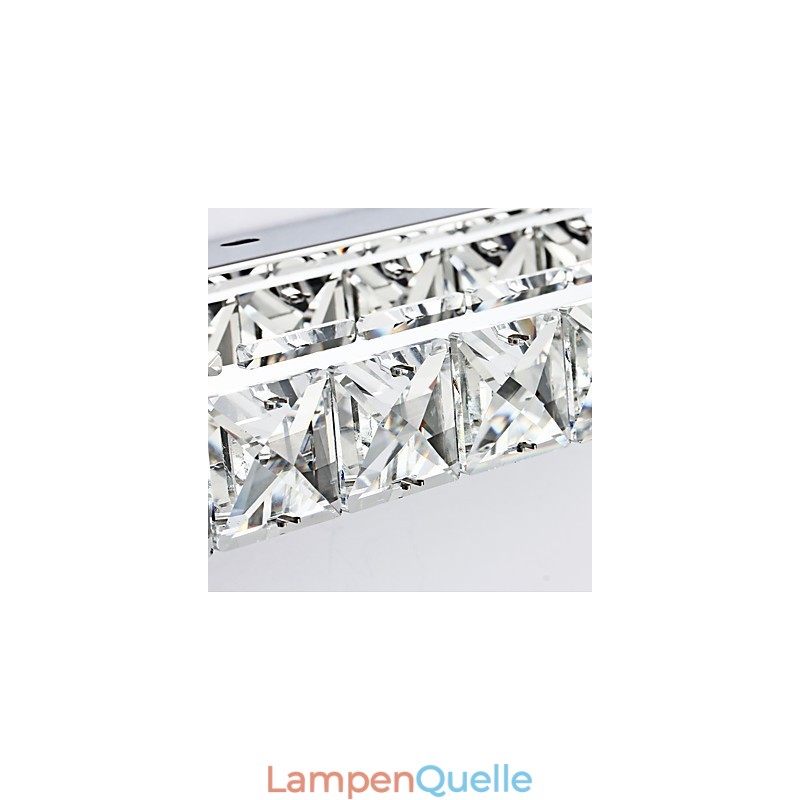 Lange hochwertige Spiegellampe Badleuchte Metall und Kristall Wandleuchte