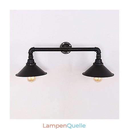 2 Köpfe Retro Industrielle Rohrwandleuchten Einfache Loft Black Metal Esszimmer Küche Bar Cafe Dekoration Beleuchtung 2 Köpfe Retro Industrielle Rohrwandleuchten Einfache Loft Black Metal Esszimmer Küche Bar Cafe Dekoration Beleuchtung