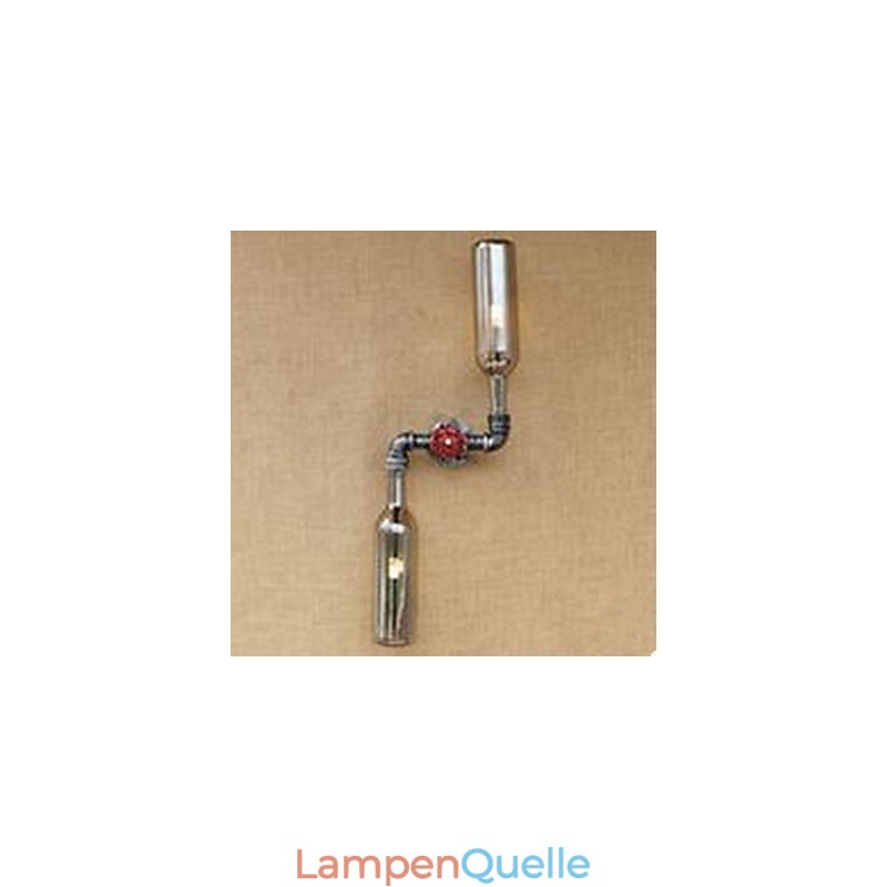 Schmiedeeisen Loft Die Flasche Rohr Flasche Wand Lampe Regal