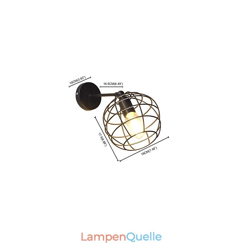 Ziegel Hohl Runde Eisen Wand Lampe Dumm Schwarz Amerikanischen Dekoration Lichtschwert Lampe Auf Wand