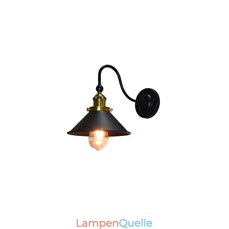 Wandleuchte Wandleuchten Wand Eisen Wandlampe dumm schwarz Lichtschwert Lampe an der Wand