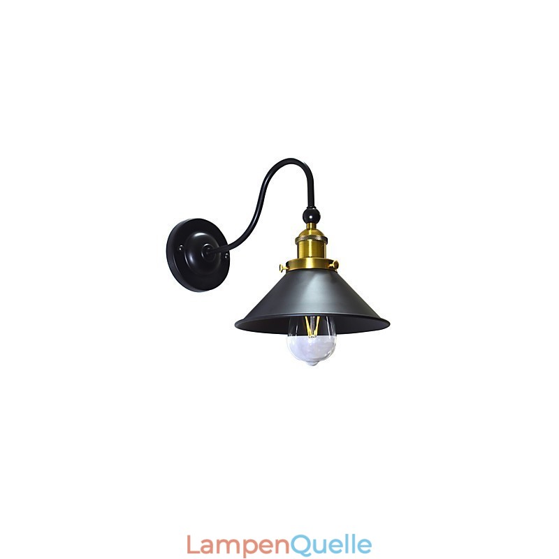 Wandleuchte Wandleuchten Wand Eisen Wandlampe dumm schwarz Lichtschwert Lampe an der Wand