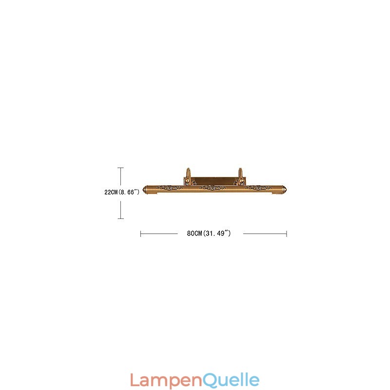 Spiegellampe 80CM 1Traditionelle Vintage Antik Messing Funktion für