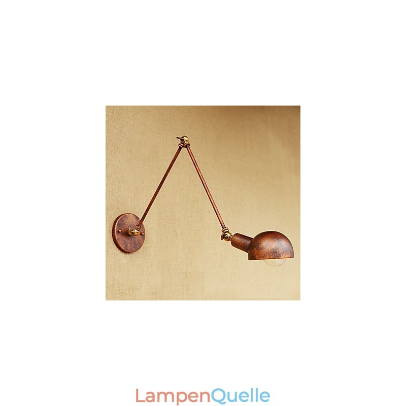 Einfache Vintage-Landhausmalerei für Wandleuchten im Mini-Stil mit Schwenkarm und Augenschutz, Umgebungslicht