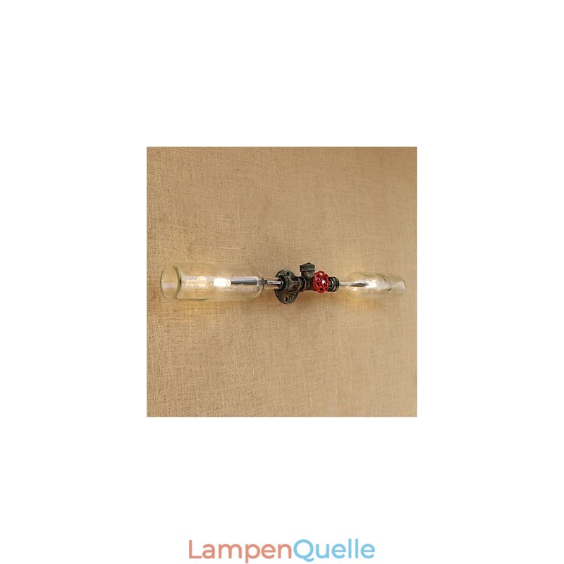 Retro Industrie Wind Designer Wasserflasche Lampe Wandleuchte Grau