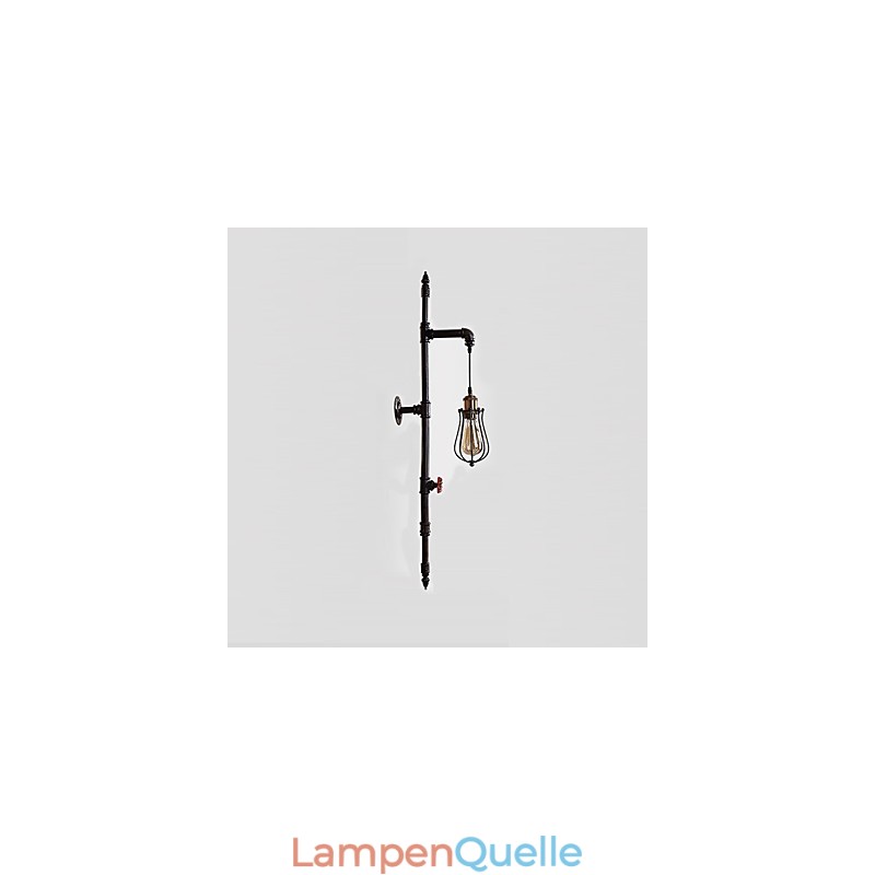 Retro Industrielle Rohrwandleuchten Einfache Loft Schwarz Vogelkäfig Metall Wohnzimmer Esszimmer Küche Bar Café Dekoration Beleuchtung