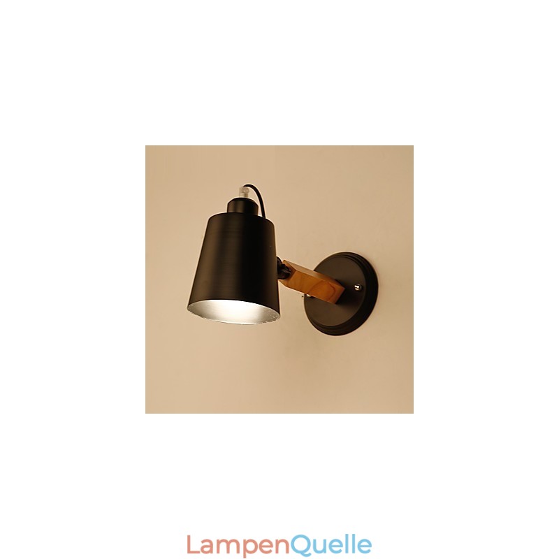 Vintage Holz Art Deco Metall Metall Rustikale Wandleuchte Wohnzimmer Esszimmer Flur Wandlampe Schwarz Weiß Optional