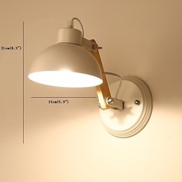 Vintage Holz Art Deco Metall Metall Rustikale Wandleuchte Wohnzimmer Esszimmer Flur Wandlampe Schwarz Weiß Optional