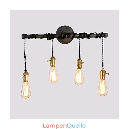 Vintage Industrielle Rohrwandleuchten mit Schalter Kreative Lichter Restaurant Cafe Bar Dekorationsbeleuchtung mit 4 Lichtern Lackiertes Finish Vintage Industrielle Rohrwandleuchten mit Schalter Kreative Lichter Restaurant Cafe Bar Dekorationsbeleuchtung mit 4 Lichtern Lackiertes Finish