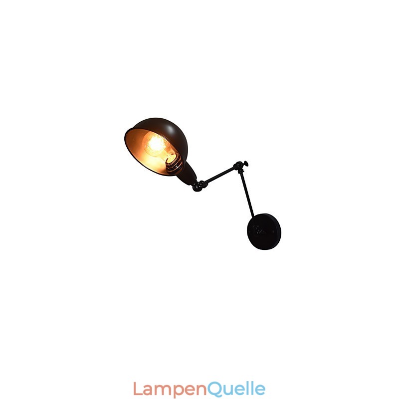 Eisen-Wandlampe, faltbar, schwarz, einfache Retro-Wandlampe, Einzelkopf, dekorative Wandlampe im europäischen Stil