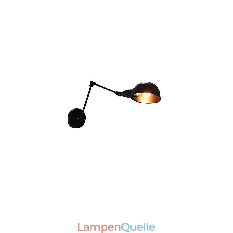 Eisen-Wandlampe, faltbar, schwarz, einfache Retro-Wandlampe, Einzelkopf, dekorative Wandlampe im europäischen Stil