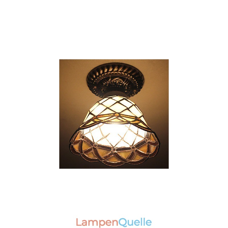 Europäische ländliche kreative Kunst Buntglas absorbieren Kuppellampe Licht