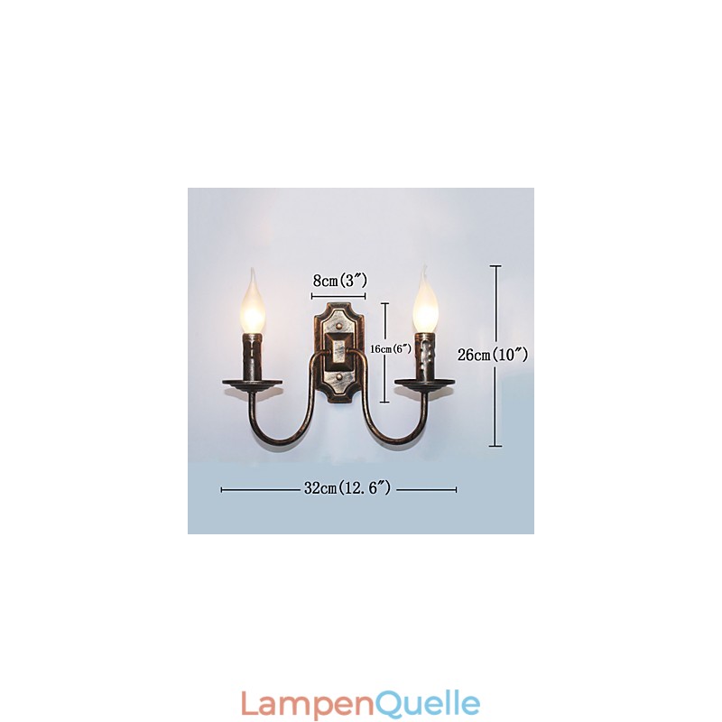 Retro Einfache Wand Lampe Korridor Flur Doppel Kopf Lampe Schlafzimmer Wohnzimmer Wand Lampe Beleuchtung