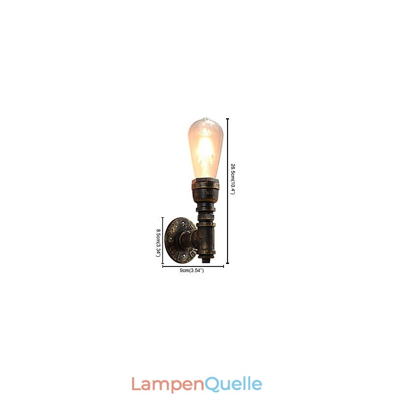 Wandleuchte Wandleuchten Wand Eisen Wandlampe dumm schwarz Lichtschwert Lampe an der Wand