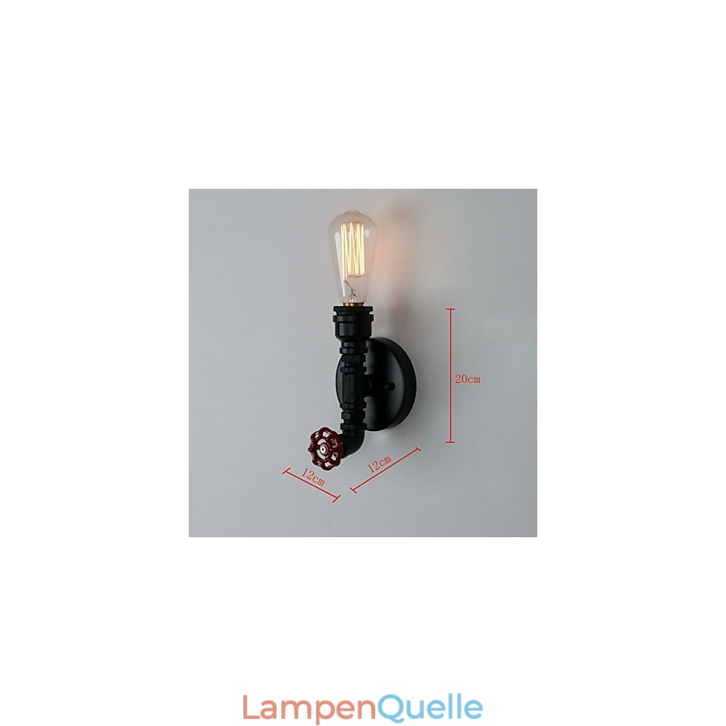 Rustikale Lodge, modernes, zeitgenössisches Landhaus-Retro-Malerei-Feature für Uplight-Wandleuchten im Mini-Stil