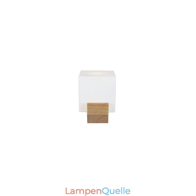 Einfache Wandlampe, Nachttischlampe mit Glasschirm und Massivholz für Schlafzimmer, Kommode, Wohnzimmer, Babyzimmer, Studentenwohnheim, Couchtisch, Bücherregal