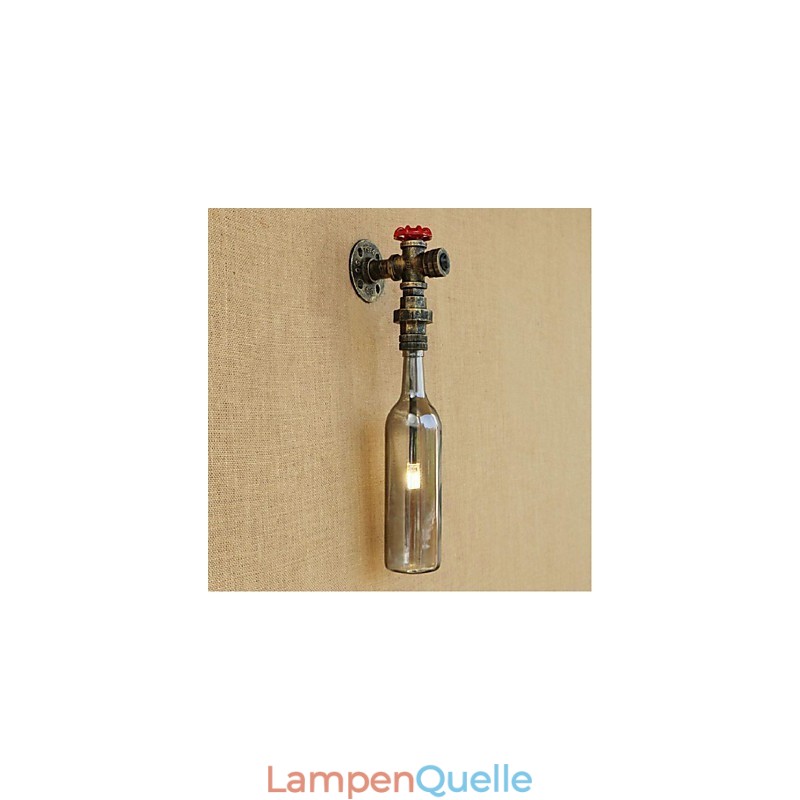 Rauchgraue Wasserflaschen-Wandlampe