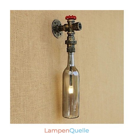 Rauchgraue Wasserflaschen-Wandlampe Rauchgraue Wasserflaschen-Wandlampe