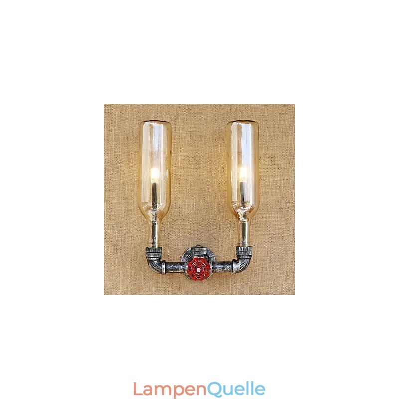 Retro Industrielle Windschalter Wasserflasche Wandlampe Wandleuchte Bernstein