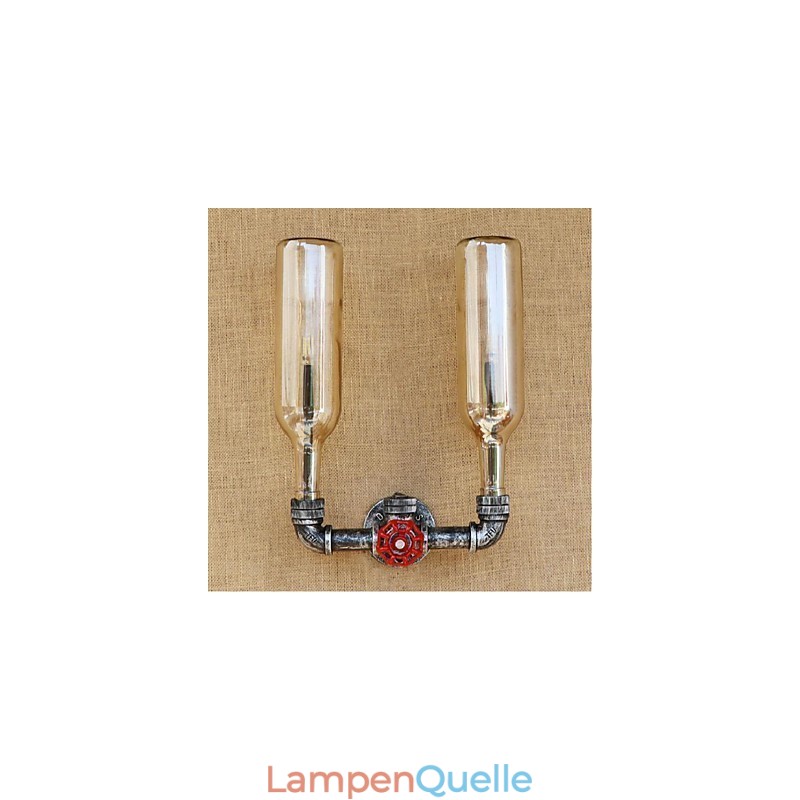 Retro Industrielle Windschalter Wasserflasche Wandlampe Wandleuchte Bernstein