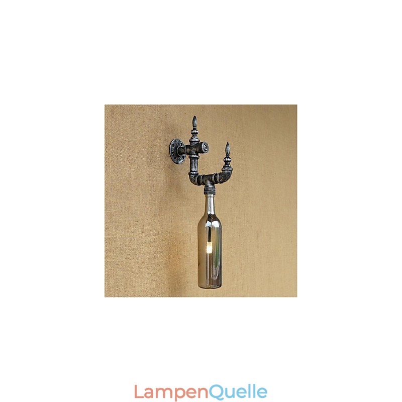 Retro Nostalgie Mit Schalter Cafe Bar Restaurant Gang Wasser Rohr Flasche Wand Lampe