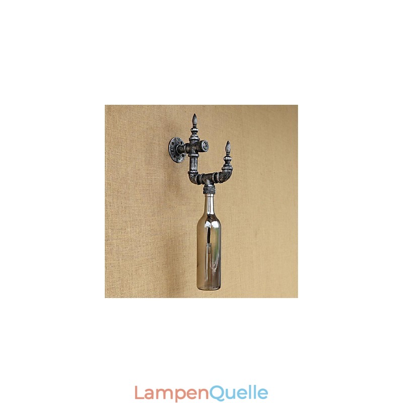 Retro Nostalgie Mit Schalter Cafe Bar Restaurant Gang Wasser Rohr Flasche Wand Lampe