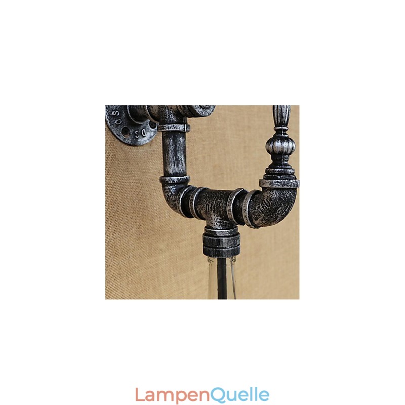 Retro Nostalgie Mit Schalter Cafe Bar Restaurant Gang Wasser Rohr Flasche Wand Lampe