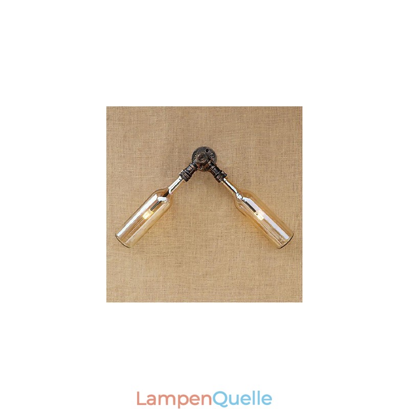 Retro American Village Creative Industry Wind Designer Wasserflasche Wandleuchte Wandleuchte Bernstein