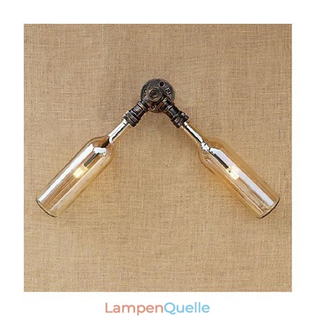 Retro American Village Creative Industry Wind Designer Wasserflasche Wandleuchte Wandleuchte Bernstein