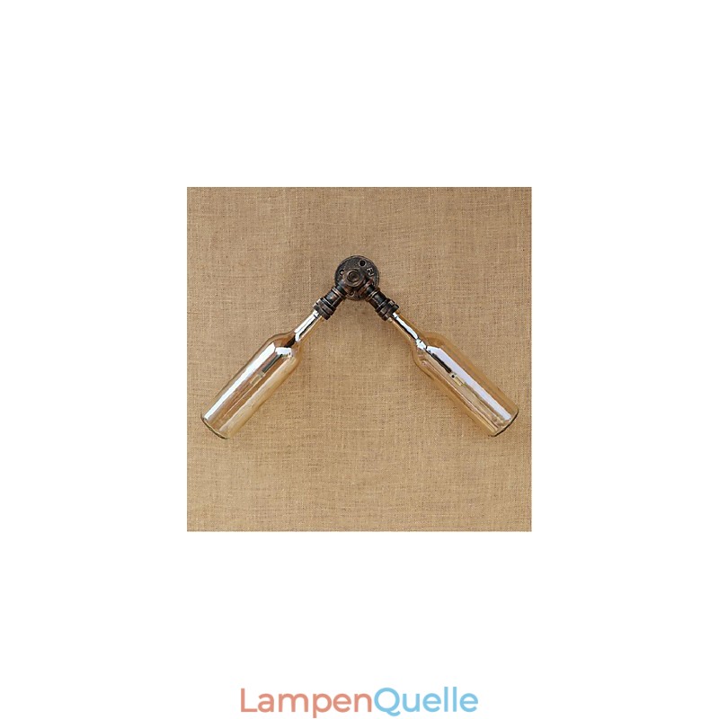 Retro American Village Creative Industry Wind Designer Wasserflasche Wandleuchte Wandleuchte Bernstein