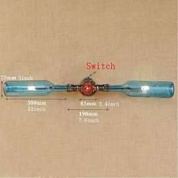 Retro American Village Creative Industry Wind Designer Wasserflasche Wandleuchte Wandleuchte Blau