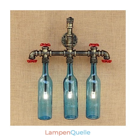 Retro Industrielle Wind Schalter Wasserflasche Wandleuchte Wandleuchte Blau Retro Industrielle Wind Schalter Wasserflasche Wandleuchte Wandleuchte Blau