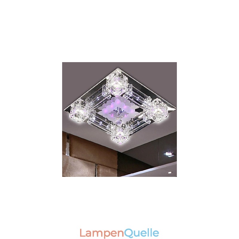 Moderne zeitgenössische Kristall galvanisierte Glas Flush Mount